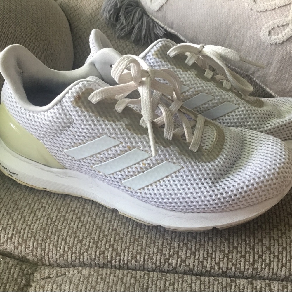 Adidas Women's White and Cream Sneakers